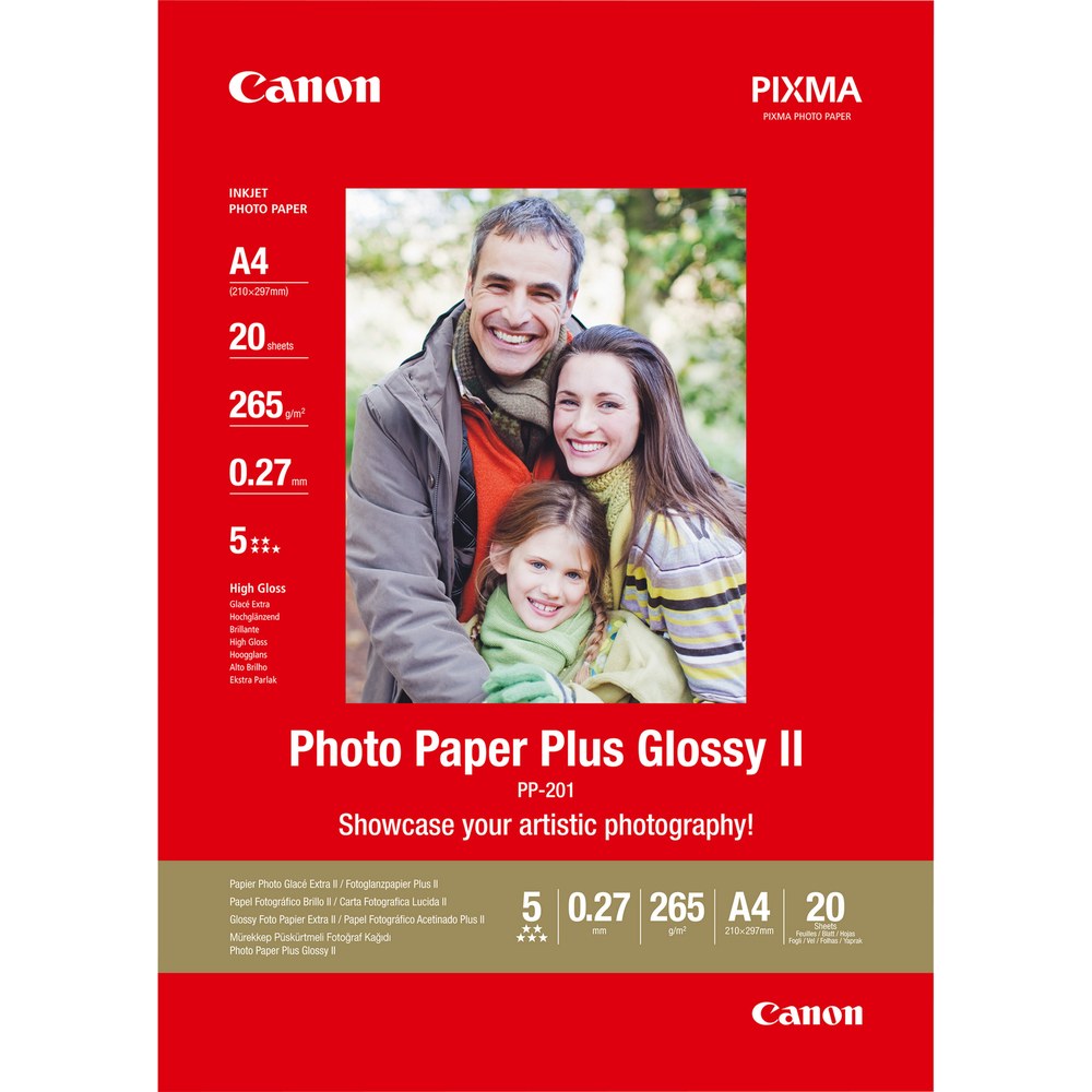 Canon PP-201 Photo Paper Plus II glossy A4, 265 g, 20 ark